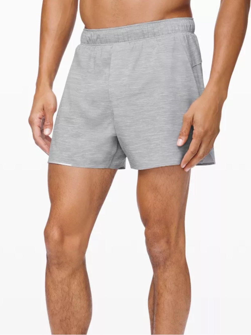 lululemon athletica Light Grey Surge Short 5 Inch Inseam